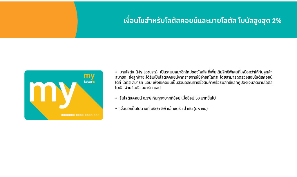 คู่มือการใช้บัตรเครดิตโลตัส แพลทินัม บียอนด์ คู่มือการใช้บัตรเครดิตโลตัส แพลทินัม บียอนด์