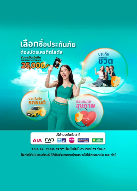 บัตรเครดิตโลตัส ซื้อประกัน
