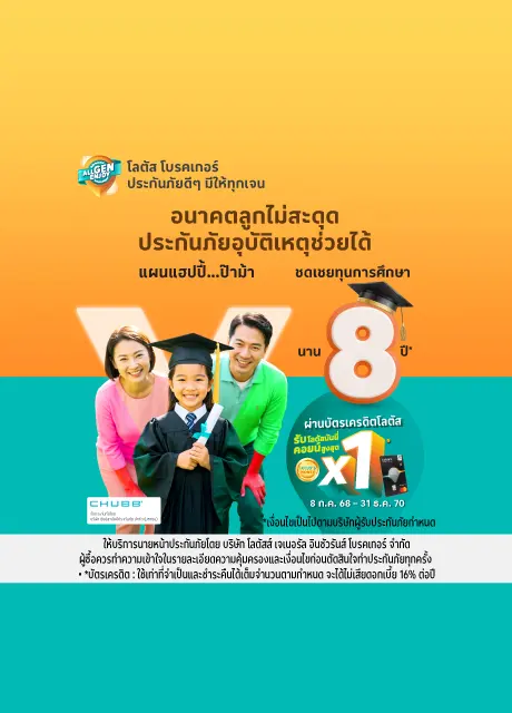 ประกันภัยอุบัติเหตุแปนแฮปปี้ป๊าม้า