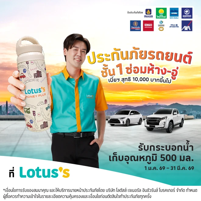 ประกันภัยรถยนต์ชั้น 1 หรือชั้น 2+