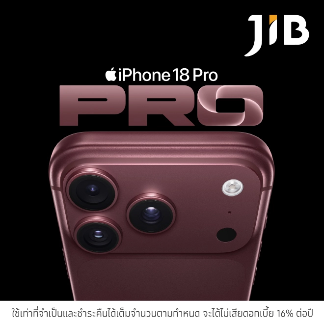 ผ่อน iPhone18 0%*ที่ J.I.B.