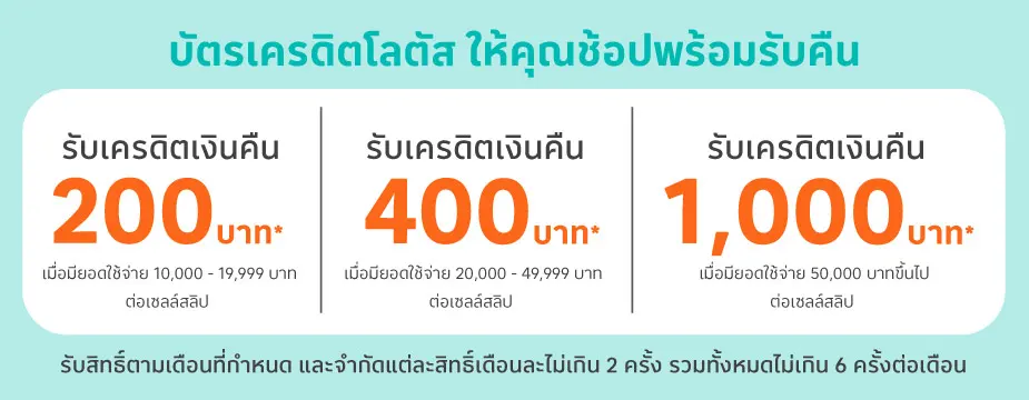 รับเครดิตเงินคืน