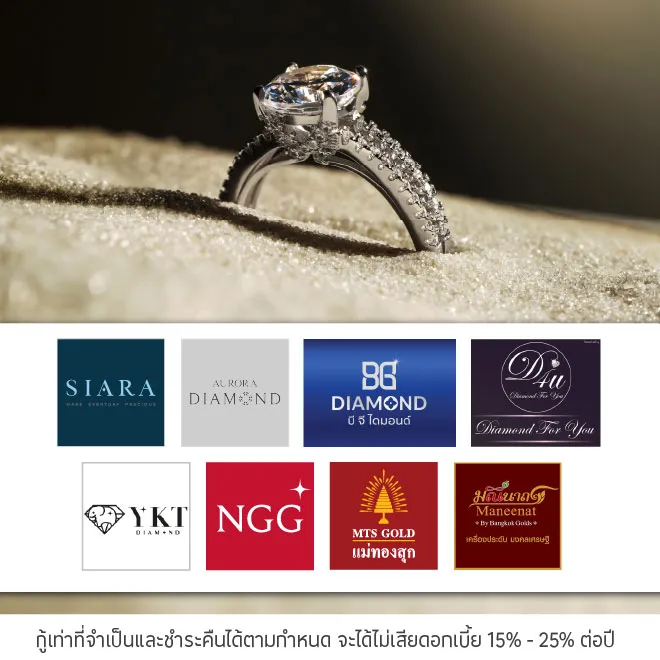 ผ่อนเครื่องประดับเพชร0%ที่ร้านค้าชั้นนำ