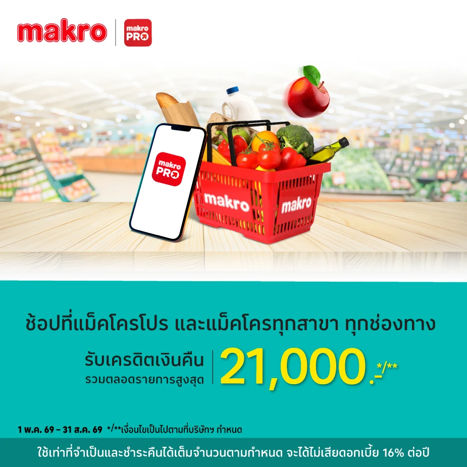ช้อปที่แม็คโครโปร และแม็คโครทุกสาขา ทุกช่องทาง
