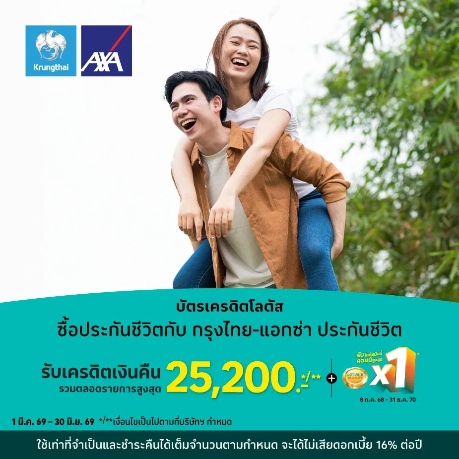 ซื้อประกันชีวิตที่กรุงไทย-แอกซ่า ประกันชีวิต