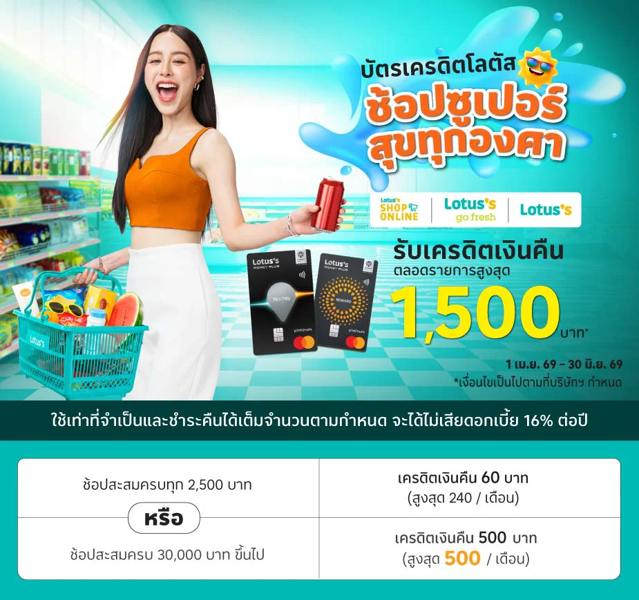 ช้อปซูเปอร์ เติมสุขทุกองศา ที่โลตัสทุกสาขาและโลตัสช้อปออนไลน์