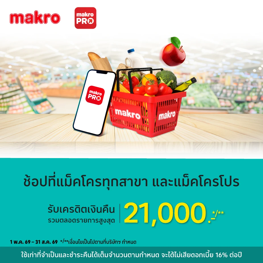 ช้อปที่แม็คโครทุกสาขา และแม็คโครโปร