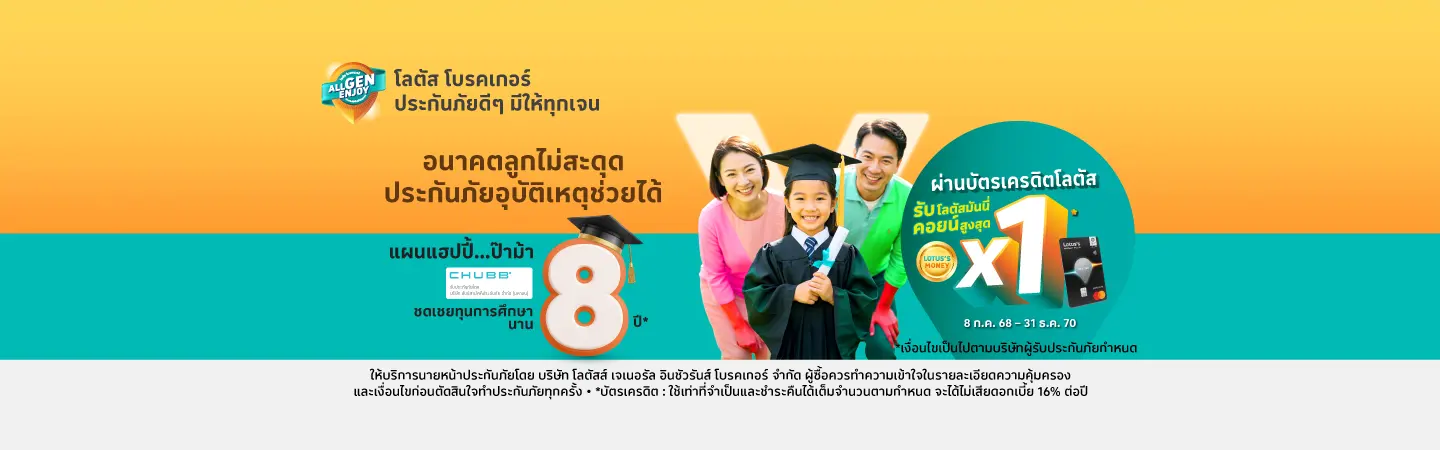 ประกันภัยอุบัติเหตุแปนแฮปปี้ป๊าม้า