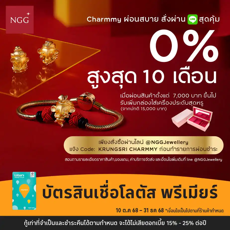 ผ่อนสินค้าCharmmy  0%25*ผ่านไลน์NGGJewellery