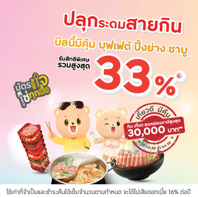 ปลุกระดมสายกิน กลับมาฟิน อีกครั้ง บุฟเฟต์ ปิ้งย่าง ชาบู หม่าล่า